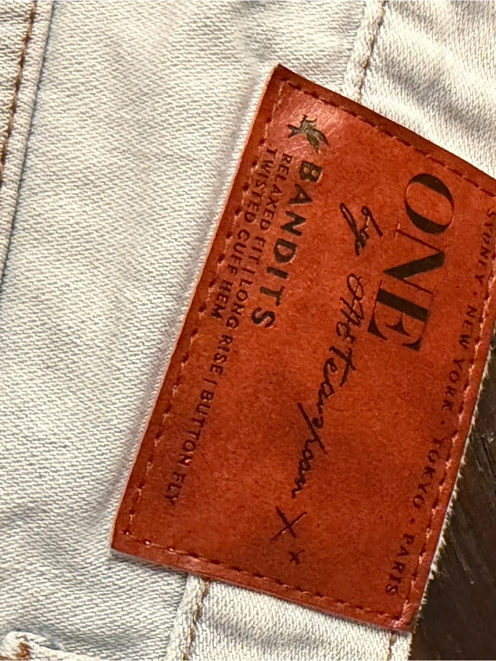 One Teaspoon Light Blue Button-Fly Denim Shorts